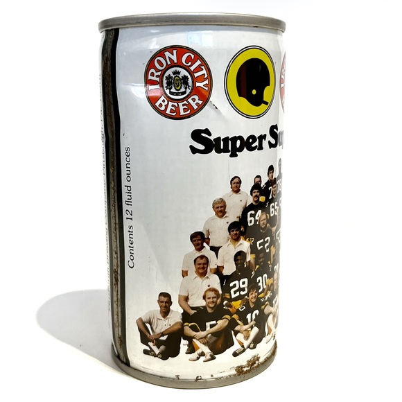 Vintage NFL Super Super Steelers 1979 Iron City Beer Can Pittsburgh Football 79 - Picture 3 of 16